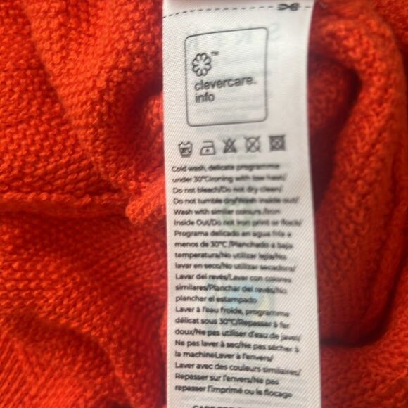 NWT SKFK Ara-GOTS Open Front Organic Cotton Long Cardigan Tile Red EU 38 | US 6 - Picture 13 of 13